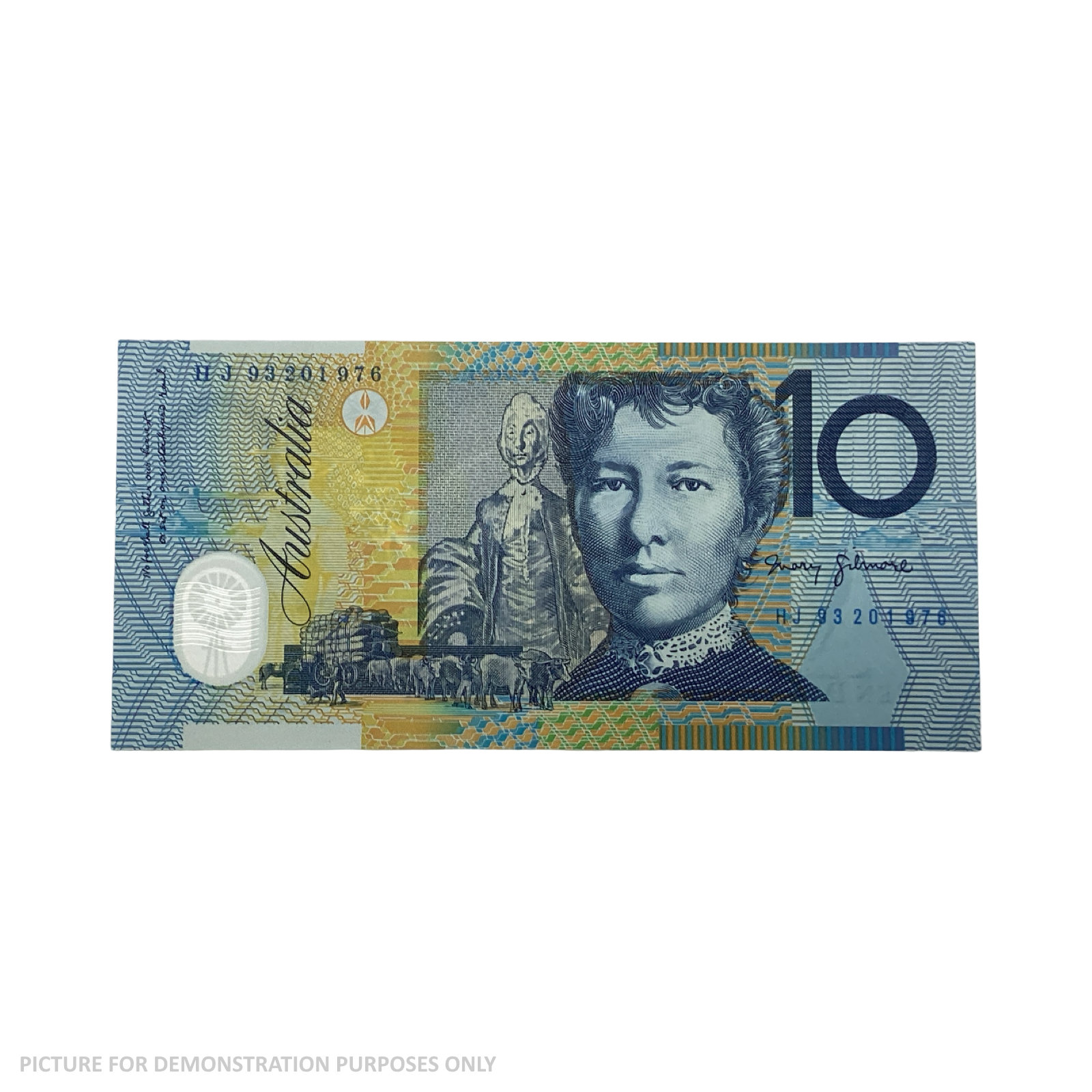 1993 UNC $10 Evans/Fraser Polymer Note - Blue Dobell (Australia)